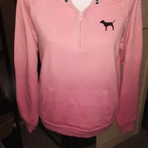 Victoria's Secret Pink half zip sweat shirt